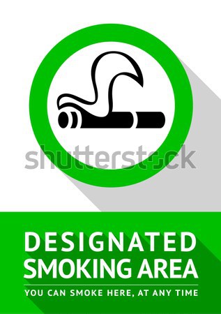 smoking area sign Stock photo © Ecelop