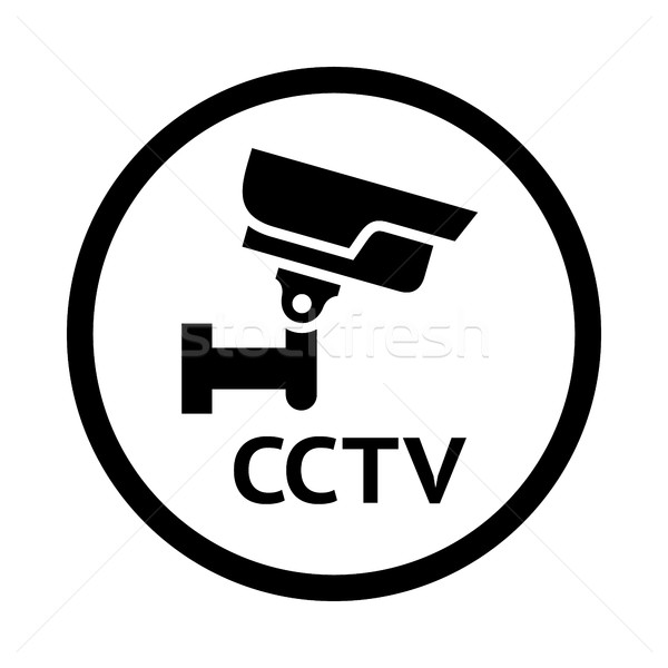 Video Überwachung Symbol cCTV schwarz Emblem Stock foto © Ecelop