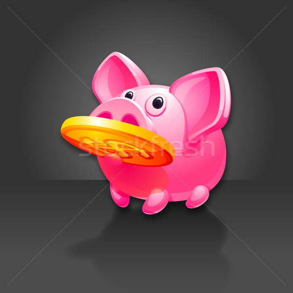 Piggy Bank found Money. Pig vector icon. 10 EPS vector. Stock photo © Ecelop