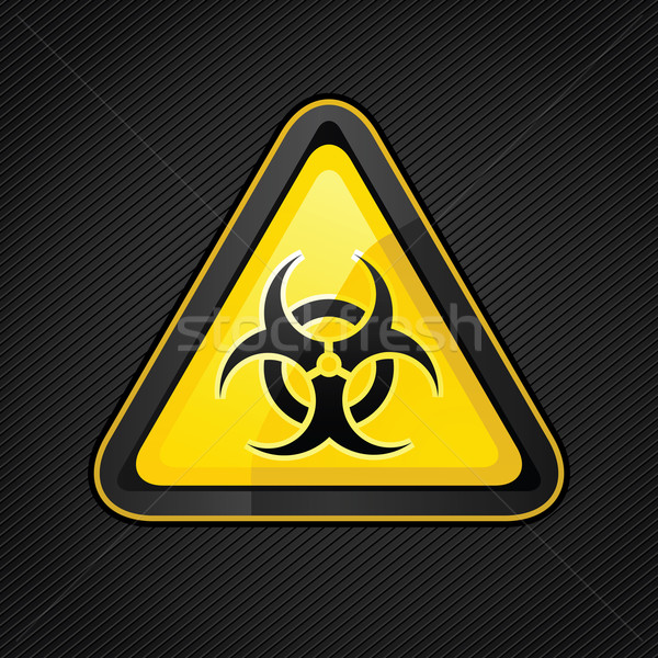 Hazard warning triangle biohazard sign Stock photo © Ecelop