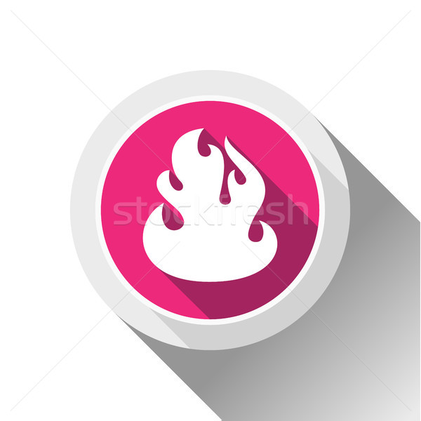 Fire flames, button Stock photo © Ecelop