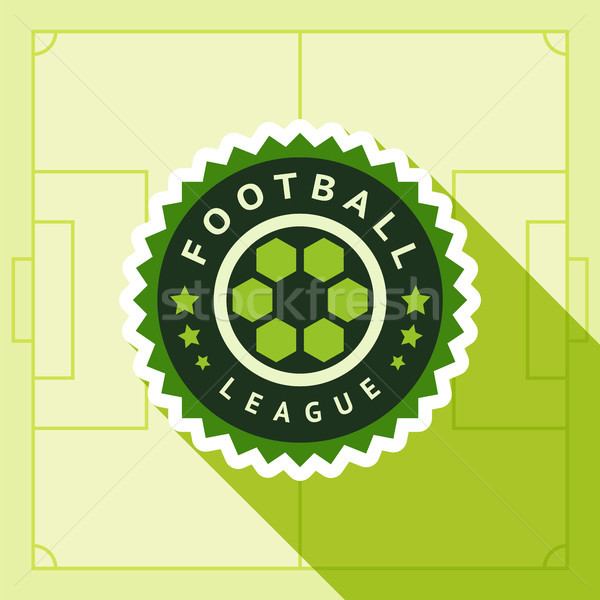 Fotbal verde insignă 10 eps sportiv Imagine de stoc © Ecelop
