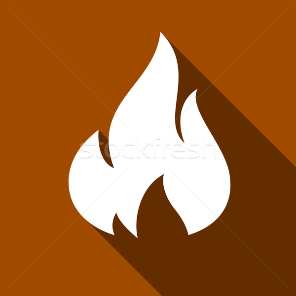 [[stock_photo]]: Feu · flammes · icônes · ombre · carré