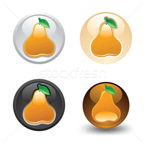 Poire bouton web 20 icônes [[stock_photo]] © Ecelop