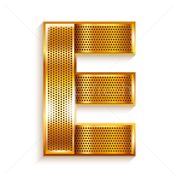 Letter metal gold ribbon - E Stock photo © Ecelop