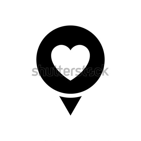 Stockfoto: Romantische · liefde · symbool · valentijnsdag · teken · zwarte