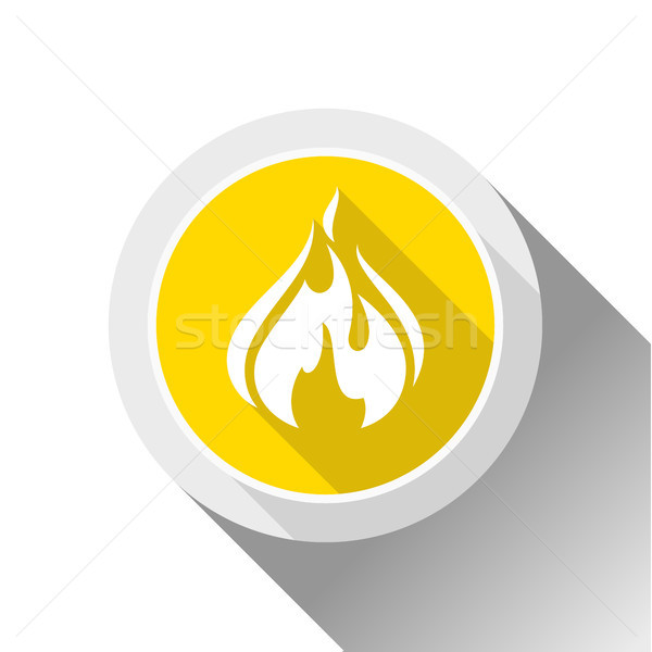 Fire flames, button Stock photo © Ecelop