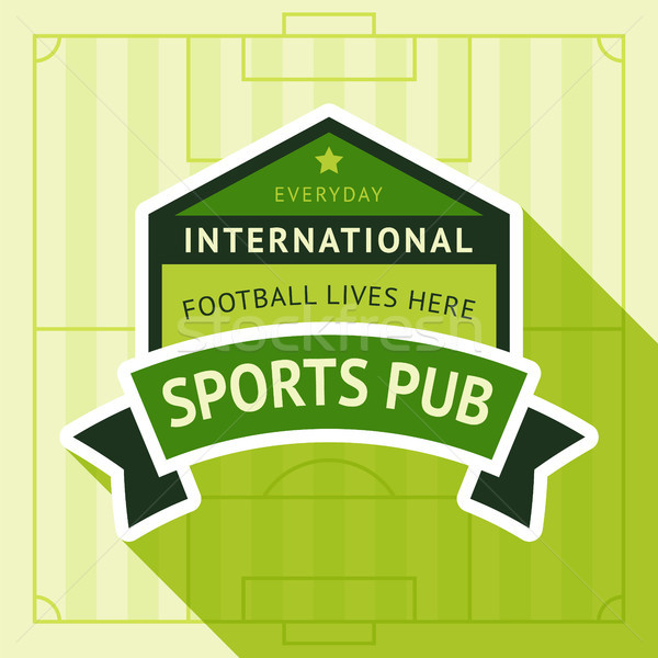 Sportiv pub insignă 10 eps verde Imagine de stoc © Ecelop