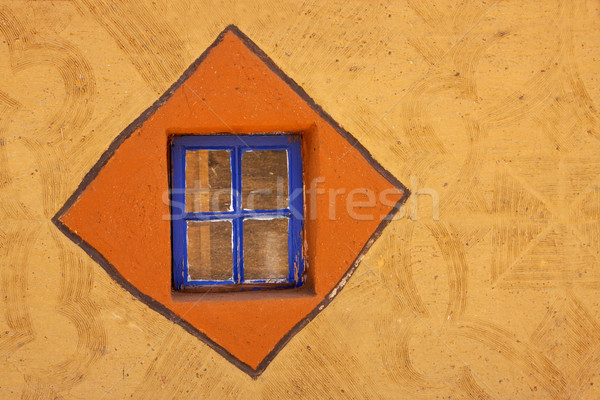 Decorated Basuthu hut Stock photo © EcoPic