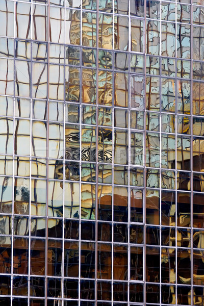 Résumé bâtiment réflexion déformée image fenêtres [[stock_photo]] © EcoPic