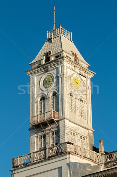 Clock on bell tower Stock photo © EcoPic