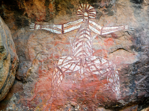 Aboriginal rock art Stock photo © EcoPic