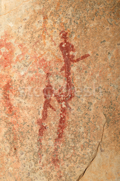 Bushmen rock painting Stock photo © EcoPic