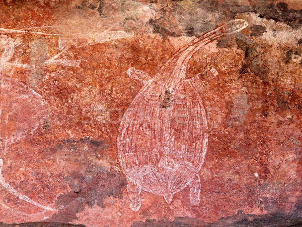 Aboriginal rock art Stock photo © EcoPic