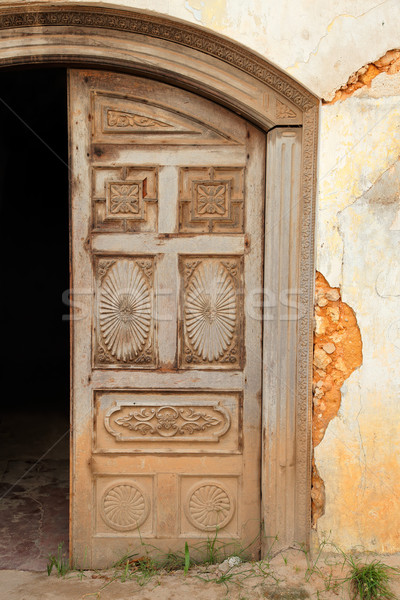 Antique wooden door Stock photo © EcoPic
