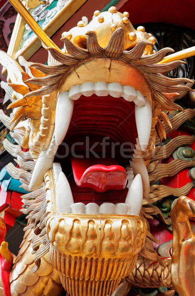 Китайский дракон красочный декоративный открытых рот китайский Сток-фото © EcoPic