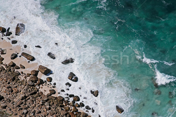 Rocky beach and waves Stock photo © EcoPic