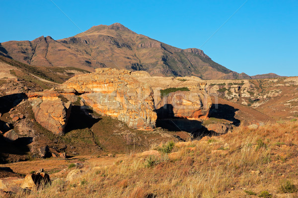Homokkő kő hegyek Dél-Afrika tájkép Föld Stock fotó © EcoPic