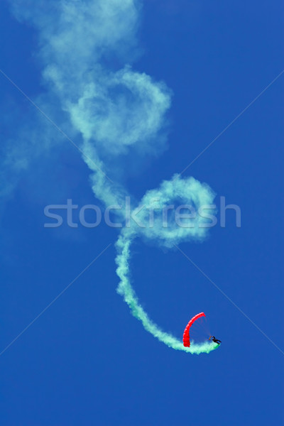 Parachutist aerobatics Stock photo © EcoPic