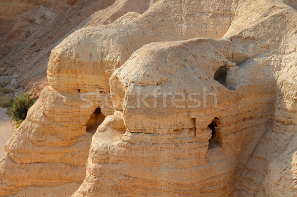 Qumran caves - Judean desert Stock photo © EcoPic
