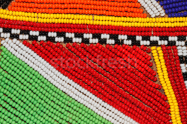 African Perlen farbenreich benutzt Dekoration Tribus Stock foto © EcoPic