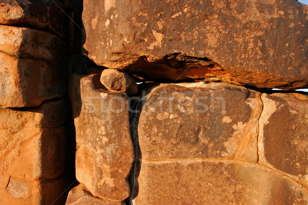 Granit rock Ansicht Felsen Namibia Stock foto © EcoPic