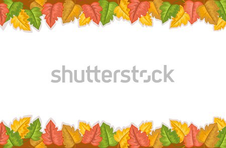 осень границе листьев красивой баннер Сток-фото © Eireann