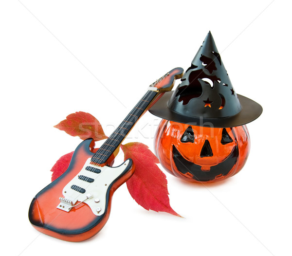 Хэллоуин празднования песня гитаре Scary Сток-фото © Eireann
