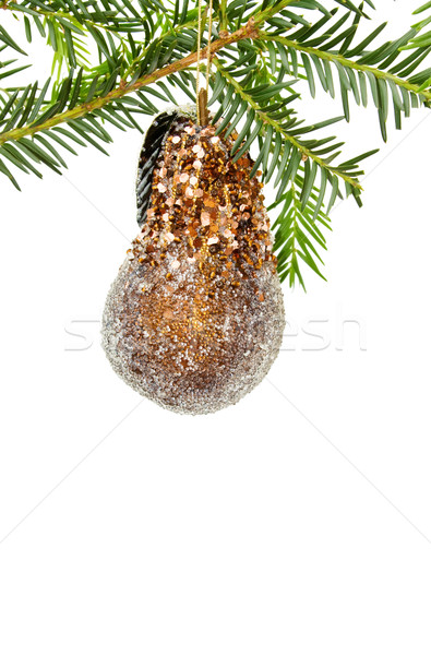 Christmas border with bauble decoration Stock photo © Eireann