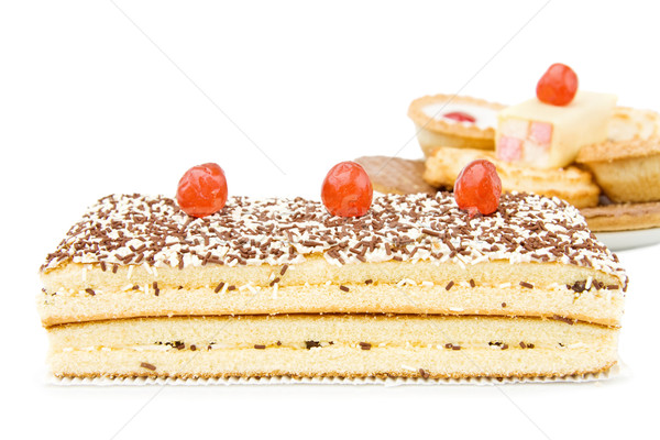 Csokoládé piskóta keverék édesség sütik minitorták Stock fotó © Eireann