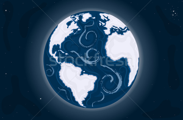 Aarde Blauw marmer home planeet ruimte Stockfoto © Eireann
