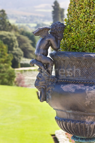 Engel Blumenvase Herrenhaus Irland Ansicht Gärten Stock foto © Eireann