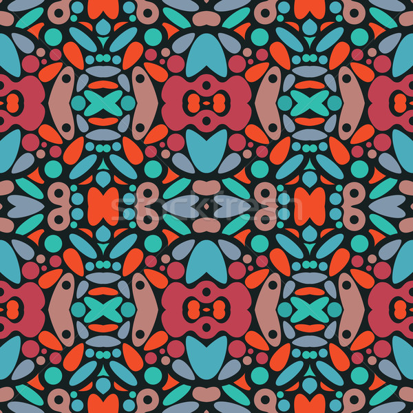 シームレス サイケデリック 美しい パターン ベクトル 抽象的な ストックフォト © ekapanova
