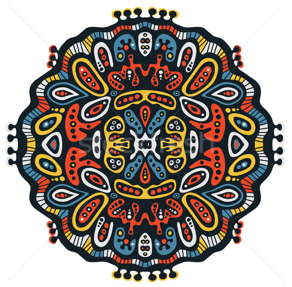 Psychedelic decorativ vector colorat ilustrare Imagine de stoc © ekapanova