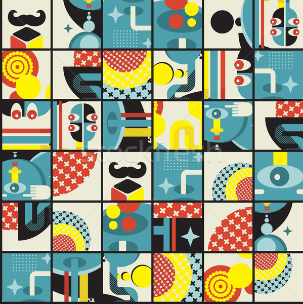 Abstract monsters pattern. Stock photo © ekapanova