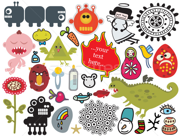Stock photo: Mix of different vector images. vol.28