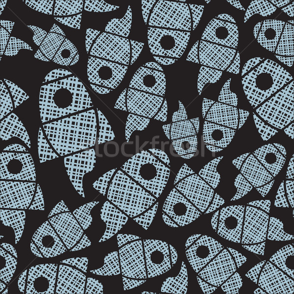 Spaceship seamless pattern. Stock photo © ekapanova