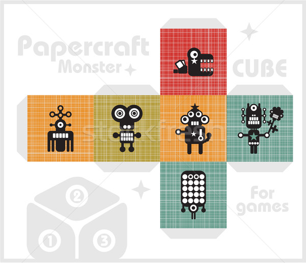 Paper cube for children games and decoration. Stock photo © ekapanova