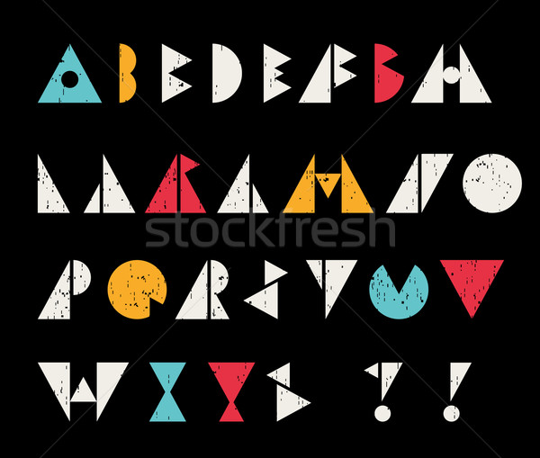 Foto stock: Abstrato · alfabeto · cartas · estilo · retro · legal · papel