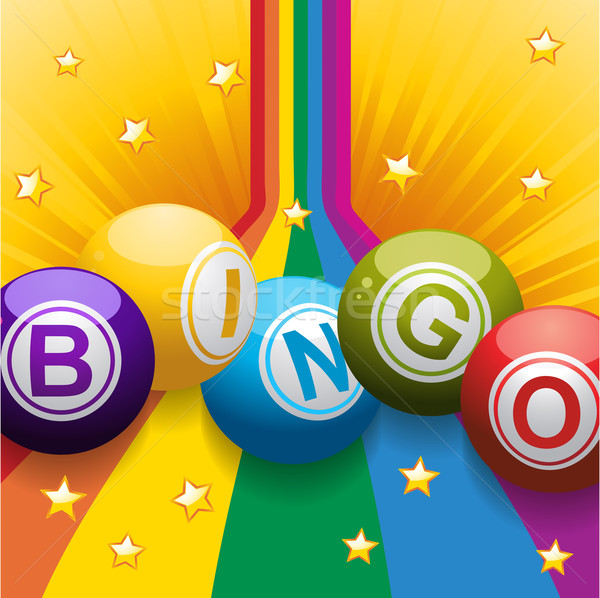 Bingo regenboog sterren Geel groene Stockfoto © elaine