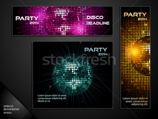 disco ball mosaic banners Stock photo © elaine