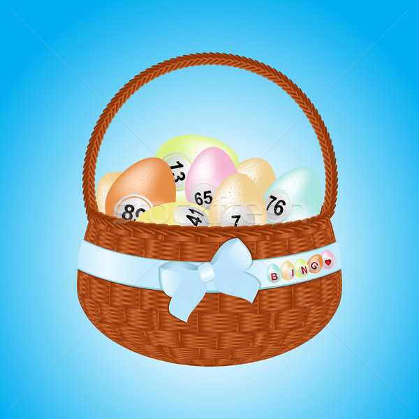 Easter basket with bingo eggs Stock photo © elaine