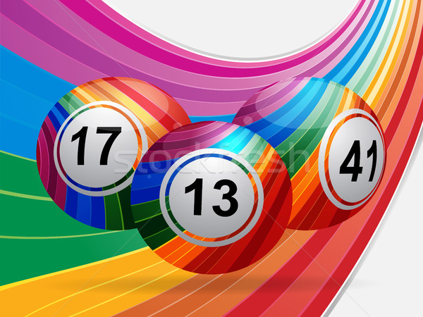 бинго 3d иллюстрации полосатый лотерея мяча Сток-фото © elaine