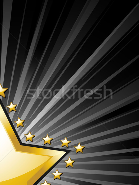 Abstract goud star zwarte licht Stockfoto © elaine