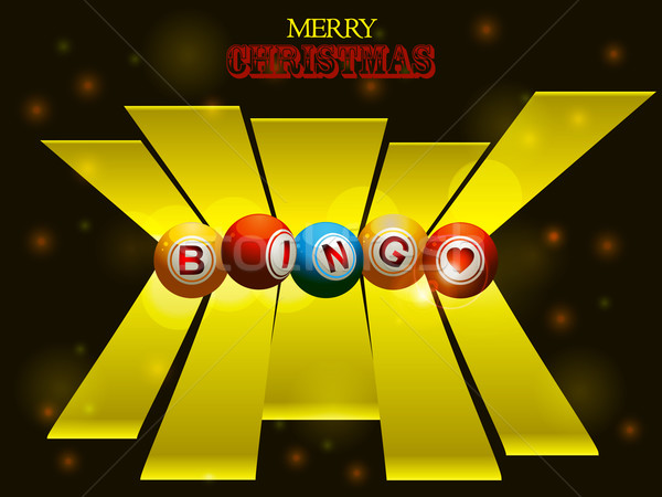 Bingo balls over festive background and 3D stripes Stock photo © elaine