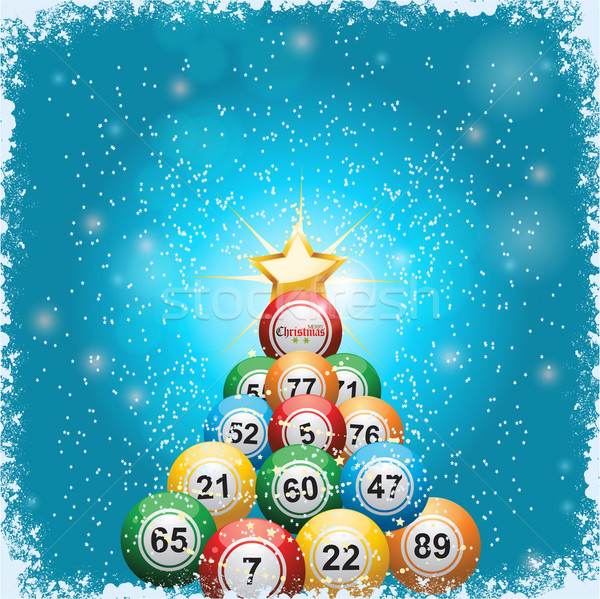Bingo bal kerstboom loterij star Stockfoto © elaine