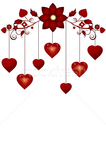 dangling valentine hearts Stock photo © elaine