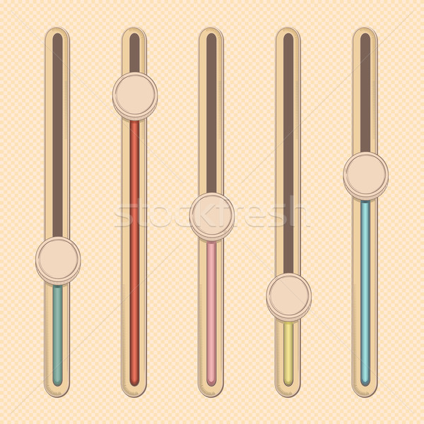 sliders and equaliser in a line drawn style Stock photo © elaine