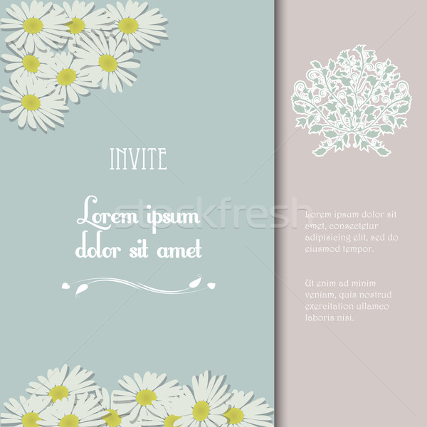 Invite with flowers and sample text Stock photo © elaine