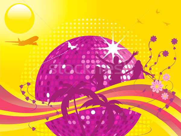 Abstract Disco mingea vară petrecere montaj Imagine de stoc © elaine